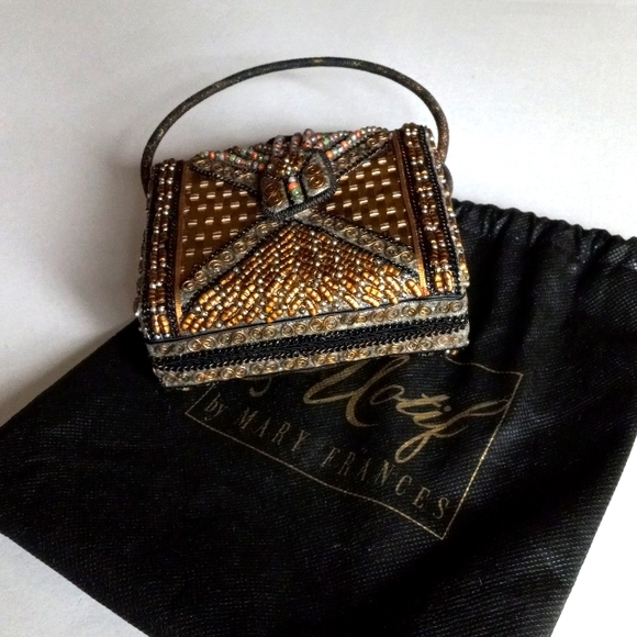 MARY FRANCES EVENING MID SMALL HANDLE  HANDBAG COLLECTIBLE Regency Core - Picture 13 of 14